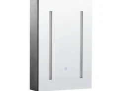 Armadio a muro per specchio da bagno LED CAMERON 40 cm 60 cm Nero