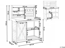 Banco da giardinaggio MELDOLA Legno di abete 113 cm 48 cm Marrone chiaro