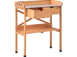 Banco da giardinaggio RAVANUSA Legno di abete 77 cm 37 cm Marrone chiaro
