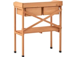 Banco da giardinaggio RAVANUSA Legno di abete 77 cm 37 cm Marrone chiaro