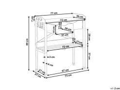 Banco da giardinaggio RAVANUSA Legno di abete 77 cm 37 cm Marrone chiaro