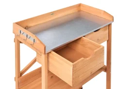 Banco da giardinaggio RAVANUSA Legno di abete 77 cm 37 cm Marrone chiaro