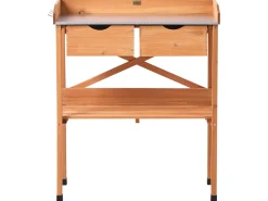 Banco da giardinaggio RAVANUSA Legno di abete 77 cm 37 cm Marrone chiaro
