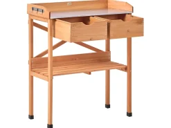 Banco da giardinaggio RAVANUSA Legno di abete 77 cm 37 cm Marrone chiaro