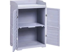 Banco da giardinaggio TEREVILLE Legno di abete 67 cm 45 cm Grigio