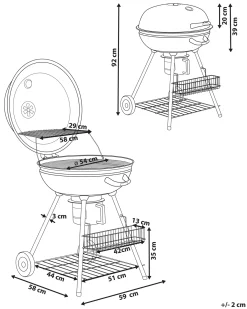 Barbecue a carbonella MARAPI Metallo Nero