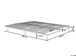 Base letto a doghe freestanding COMBOURG 160 x 200 cm