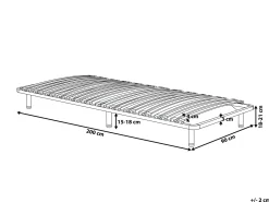 Base letto a doghe freestanding COMBOURG 90 x 200 cm