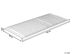 Base letto a doghe VOUZIERS 80 x 200 cm