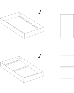 Base letto a doghe VOUZIERS 80 x 200 cm