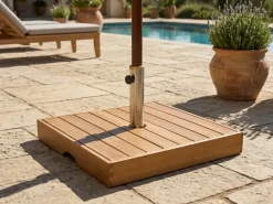 Base per ombrellone CRECCHIO Marrone Quadrata 24 kg