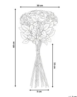 Bouquet di fiori artificiali MAFRA 60 cm Rosso