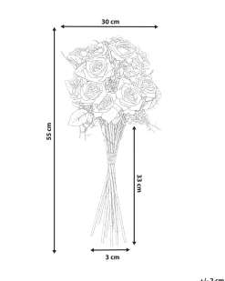 Bouquet di fiori artificiali LAPAS 55 cm Bianco