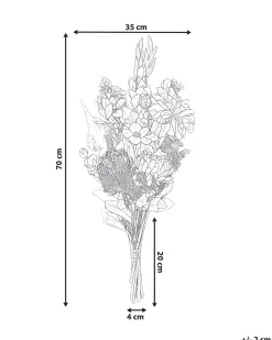 Bouquet di fiori artificiali LOURO 70 cm Bianco