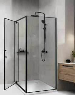 Cabina doccia DARLI 90 x 90 x 185 cm Nero