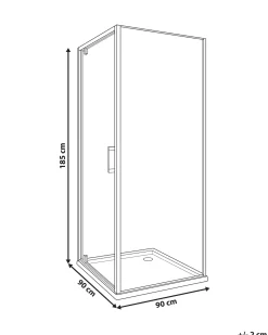 Cabina doccia DARLI 90 x 90 x 185 cm Nero