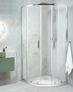 Cabina doccia JUKATAN 90 x 90 x 185 cm Argento