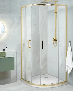 Cabina doccia JUKATAN 90 x 90 x 185 cm Oro