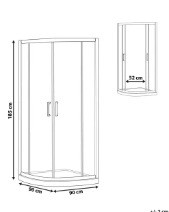 Cabina doccia JUKATAN 90 x 90 x 185 cm Oro