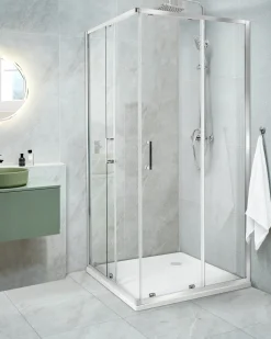 Cabina doccia TELA 90 x 90 x 185 cm Argento