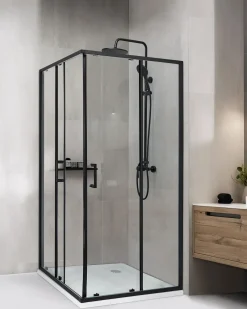 Cabina doccia TELA 90 x 90 x 185 cm Nero