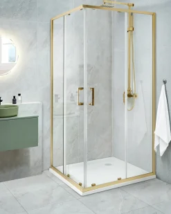 Cabina doccia TELA 90 x 90 x 185 cm Oro