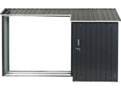 Capanno per gli attrezzi AOSTA 270 cm 105 cm Nero