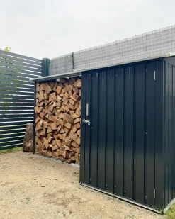Capanno per gli attrezzi AOSTA 270 cm 105 cm Nero