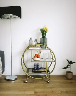 Carrello portavivande COLTON Metallo Oro