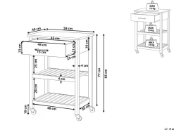 Carrello portavivande HIUMA Legno Nero