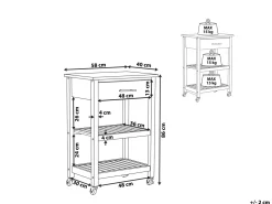 Carrello portavivande HIUMA Legno Bianco