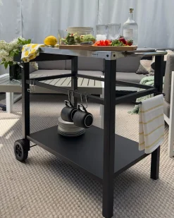 Carrello portavivande da giardino SPIAZZI Metallo Nero