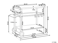 Carrello portavivande da giardino SPIAZZI Metallo Nero