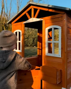 Casetta da giardino AMPELIKO Legno di abete Marrone