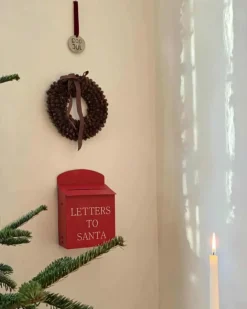 Cassetta postale di Natale FORSSA 30 cm Rosso