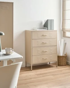 Cassettiera ENAGO Metallo Beige chiaro