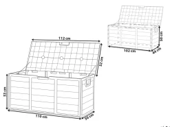 Cesta LOCARNO 112 cm 50 cm Marrone