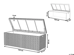 Cesta MODENA 155 cm 75 cm Marrone