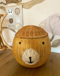 Cestino per bambini Orsacchiotto HIMBA Rattan Naturale