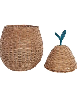 Cestino per bambini Pera VAGSOY Rattan Naturale