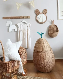 Cestino per bambini Pera VAGSOY Rattan Naturale