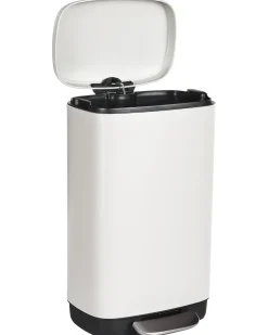 Cestino per i rifiuti 30 L ECOCOLLECT Metallo Bianco