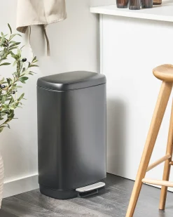 Cestino per i rifiuti 30 L ECOCOLLECT Metallo Nero