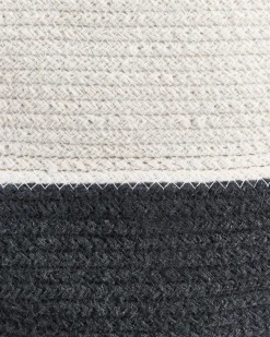 Cestino SILOPI Cotone Bianco/Grigio scuro
