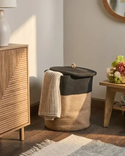 Cestino SILOPI Cotone Nero/Beige