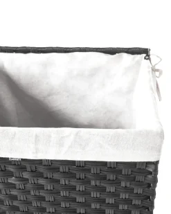 Cesto per la biancheria Con coperchio MUCUBAJI Tessuto Nero 83 L