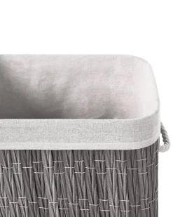 Cesto per la biancheria Con coperchio TRANCURA Tessuto Grigio 72 L