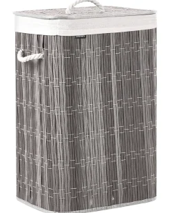 Cesto per la biancheria Con coperchio TRANCURA Tessuto Grigio 72 L