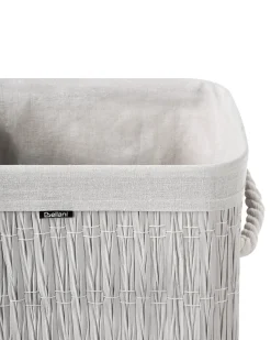 Cesto per la biancheria Con coperchio TRANCURA Tessuto Bianco 72 L