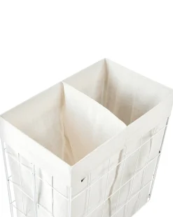 Cesto per la biancheria Con coperchio APOTERI Metallo Bianco 100 L
